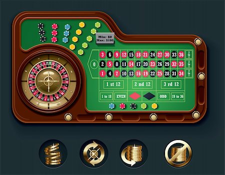 Detailed european roulette casino table with icons Foto de stock - Super Valor sin royalties y Suscripción, Código: 400-04202453