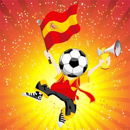 simsearch:400-05278443,k - Spain Soccer Winner. Editable Vector Illustration Fotografie stock - Microstock e Abbonamento, Codice: 400-04202585