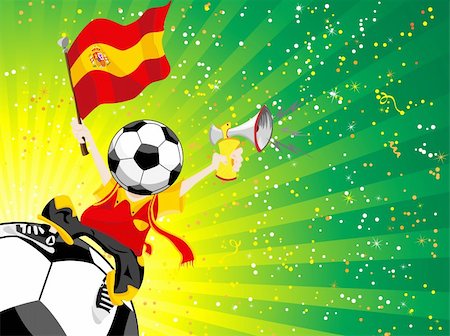 simsearch:400-05219216,k - Spain Soccer Winner. Editable Vector Illustration Foto de stock - Super Valor sin royalties y Suscripción, Código: 400-04202587