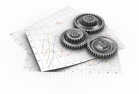 simsearch:700-02671370,k - abstract 3d illustration of diagram paper sheets with gear wheels Photographie de stock - Aubaine LD & Abonnement, Code: 400-04202662