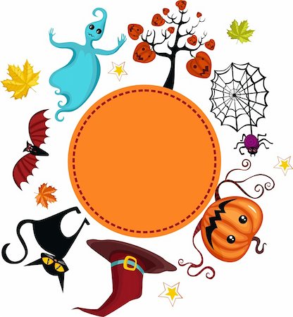 simsearch:400-04236303,k - vector illustration of a helloween card Fotografie stock - Microstock e Abbonamento, Codice: 400-04203252