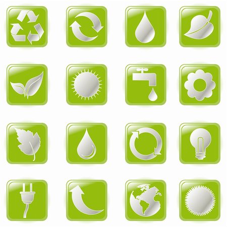simsearch:400-04142089,k - Vector illustration green environmental bubbles on white Stock Photo - Budget Royalty-Free & Subscription, Code: 400-04203285