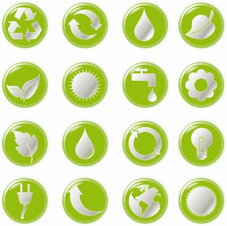 simsearch:400-04142089,k - Vector illustration green environmental bubbles on white Stock Photo - Budget Royalty-Free & Subscription, Code: 400-04203288