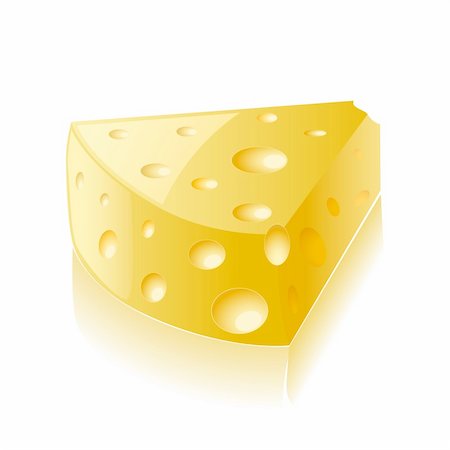 Vector slice of cheese Stock Photo - Budget Royalty-Free & Subscription, Code: 400-04203327