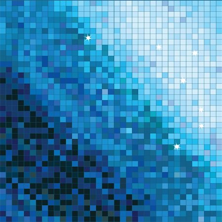 Abstract square mosaic background in blue tones Stock Photo - Budget Royalty-Free & Subscription, Code: 400-04203903
