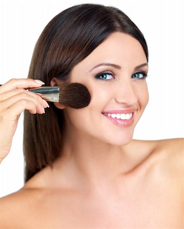 simsearch:400-04129614,k - Portrait of beautiful woman she is doing makeup Stock Photo - Budget Royalty-Free & Subscription, Code: 400-04214085