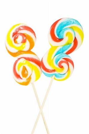 simsearch:400-07449438,k - Colourful lollipop isolated on the white background Stock Photo - Budget Royalty-Free & Subscription, Code: 400-04214148