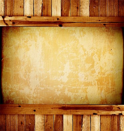 simsearch:400-05226208,k - Grunge background with wooden boards and stucco texture Foto de stock - Super Valor sin royalties y Suscripción, Código: 400-04214364