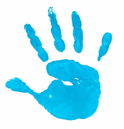 simsearch:400-03986982,k - close up of colored hand print on white background Photographie de stock - Aubaine LD & Abonnement, Code: 400-04214531
