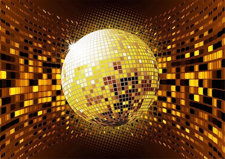 disco not people - Vector illustration of abstract party Background with glowing lights and disco ball Stock Photo - Budget Royalty-Free & Subscription, Code: 400-04214580