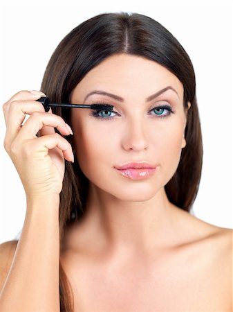 simsearch:400-09030418,k - Portrait of beautiful woman she is doing makeup Stock Photo - Budget Royalty-Free & Subscription, Code: 400-04214660