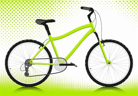 simsearch:400-06766246,k - Bicycle on a white background. Vector illustration. EPS8 Stock Photo - Budget Royalty-Free & Subscription, Code: 400-04215039