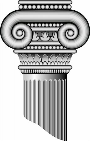 Ionic columns. Vector over white, EPS 8, AI, JPEG Stock Photo - Budget Royalty-Free & Subscription, Code: 400-04215155