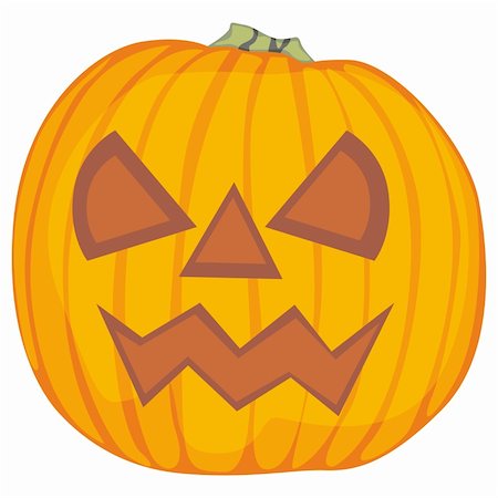 spooky field - fully editable vector illustration of pumpkin on a white background Stock Photo - Budget Royalty-Free & Subscription, Code: 400-04215384