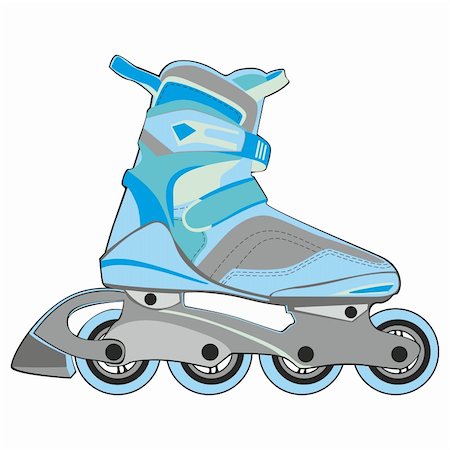 pilgrimartworks (artist) - fully editable vector illustration of isolated roller skates Fotografie stock - Microstock e Abbonamento, Codice: 400-04215558