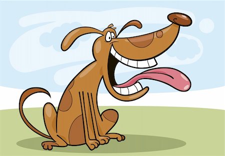 simsearch:400-04330222,k - Cartoon illustration of happy funny dog Stock Photo - Budget Royalty-Free & Subscription, Code: 400-04215631