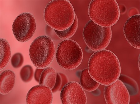 3d closeup visualization of red blood cells flow Stockbilder - Microstock & Abonnement, Bildnummer: 400-04215797