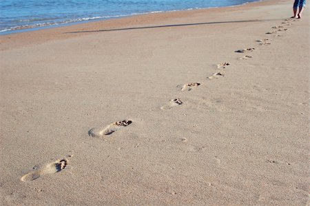 footprints in the sand Stock Photo - Budget Royalty-Free & Subscription, Code: 400-04216244