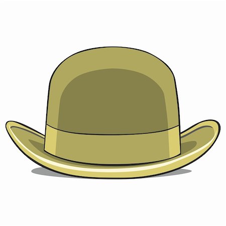fully editable vector illustration of one hat derby Stock Photo - Budget Royalty-Free & Subscription, Code: 400-04216475
