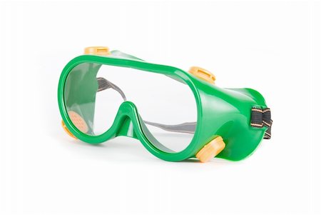 simsearch:400-05130106,k - Working safety glasses close-up isolated on white background Stock Photo - Budget Royalty-Free & Subscription, Code: 400-04216899