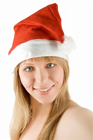 simsearch:400-06207389,k - Beautiful mrs. santa isolated on white background Photographie de stock - Aubaine LD & Abonnement, Code: 400-04216948