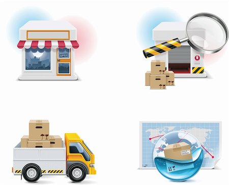 storage box icon - Set of the shopping illustrations and design elements Stock Photo - Budget Royalty-Free & Subscription, Code: 400-04217009