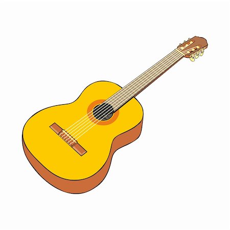 simsearch:400-07301387,k - fully editable vector illustration of classic guitar Foto de stock - Super Valor sin royalties y Suscripción, Código: 400-04217028