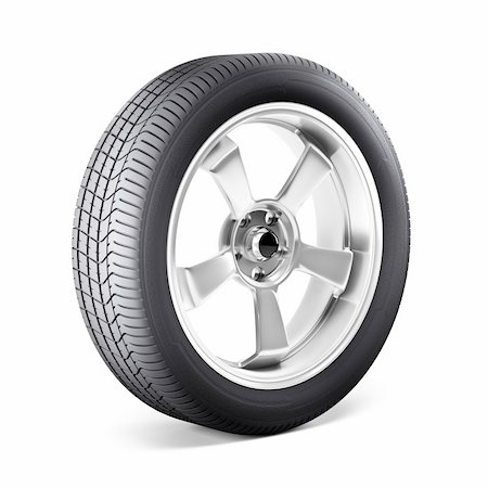 simsearch:400-06858746,k - New wheel isolated on white. 3D render. Stock Photo - Budget Royalty-Free & Subscription, Code: 400-04217121