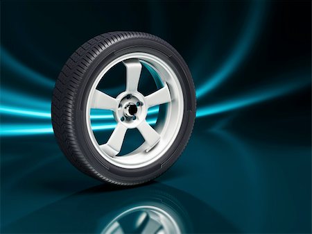 simsearch:400-06858746,k - New wheel on abstract background. 3D render. Stock Photo - Budget Royalty-Free & Subscription, Code: 400-04217122