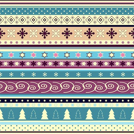 simsearch:400-04709734,k - Seamless striped christmas wallpaper with application (vector) Stock Photo - Budget Royalty-Free & Subscription, Code: 400-04217295