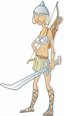 simsearch:400-07108163,k - Illustration of warrior woman personality type Photographie de stock - Aubaine LD & Abonnement, Code: 400-04217490