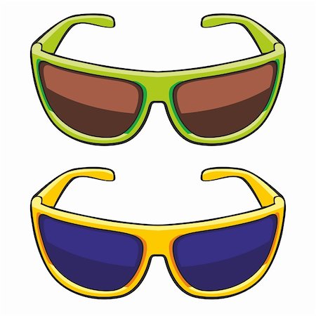 fully editable vector illustration of sun glasses Stock Photo - Budget Royalty-Free & Subscription, Code: 400-04217573