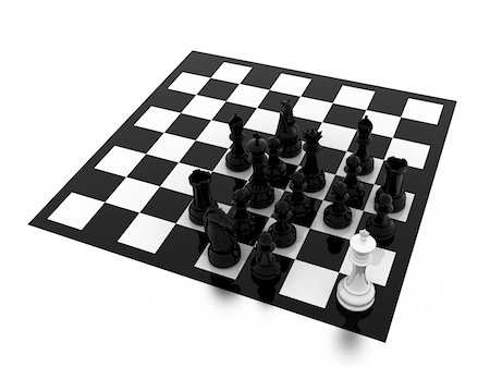 Illustration of figures for game in chess on a board Stock Photo - Budget Royalty-Free & Subscription, Code: 400-04218192