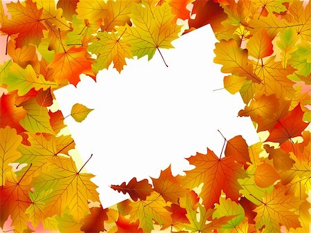 Autumn frame turned at an angle. EPS 8 vector file included Stock Photo - Budget Royalty-Free & Subscription, Code: 400-04218214
