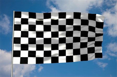 simsearch:400-04543406,k - Waving checkered flag in front of a cloudy sky Foto de stock - Royalty-Free Super Valor e Assinatura, Número: 400-04218635