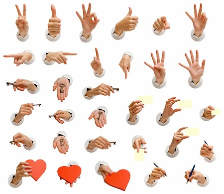 simsearch:400-04448769,k - isolated hand images collection for use in many designs Stockbilder - Microstock & Abonnement, Bildnummer: 400-04219159