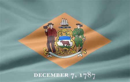 simsearch:400-04847419,k - Large flag of Delaware Stock Photo - Budget Royalty-Free & Subscription, Code: 400-04219305