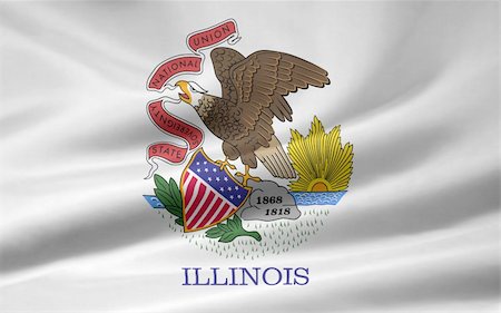 simsearch:400-04348687,k - Large flag of Illinois Photographie de stock - Aubaine LD & Abonnement, Code: 400-04219319