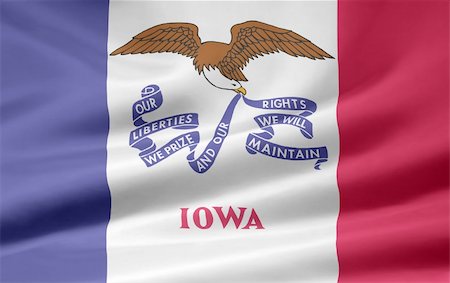 simsearch:400-04348687,k - Large flag of Iowa Photographie de stock - Aubaine LD & Abonnement, Code: 400-04219321