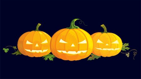 simsearch:400-07793717,k - Halloween scary pumpkins, illustration for Halloween holiday Photographie de stock - Aubaine LD & Abonnement, Code: 400-04219636