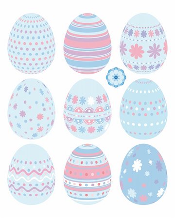 simsearch:400-04747052,k - Set of Easter eggs - an illustration for your design project. Stock Photo - Budget Royalty-Free & Subscription, Code: 400-04219825