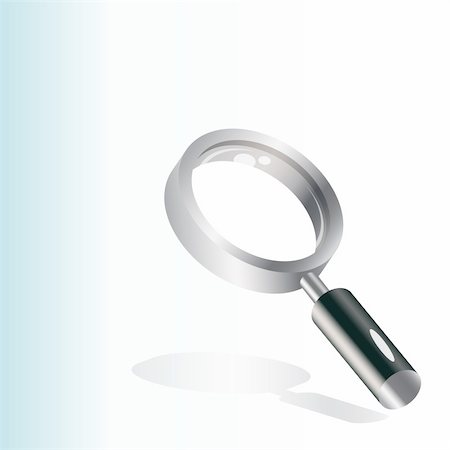 simsearch:400-04996978,k - vector illustration of a magnifying glass over white background.How would you realistically kept it in my hand. Photographie de stock - Aubaine LD & Abonnement, Code: 400-04219917