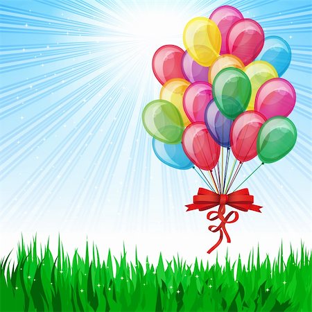 simsearch:400-05705548,k - Beautiful Party Balloons Vector Fotografie stock - Microstock e Abbonamento, Codice: 400-04219922