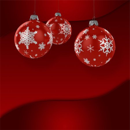 simsearch:400-04776548,k - Red christmas ornaments over christmas background - square version Stock Photo - Budget Royalty-Free & Subscription, Code: 400-04210471