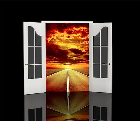 The door open in the real world Stock Photo - Budget Royalty-Free & Subscription, Code: 400-04210635