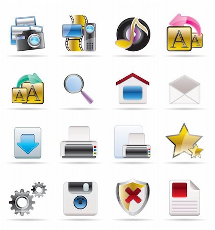 simsearch:400-04241862,k - Internet and Website Vector Icon Set Photographie de stock - Aubaine LD & Abonnement, Code: 400-04211319