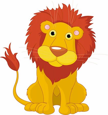 A vector illustration of a cute lion Stock Photo - Budget Royalty-Free & Subscription, Code: 400-04211381