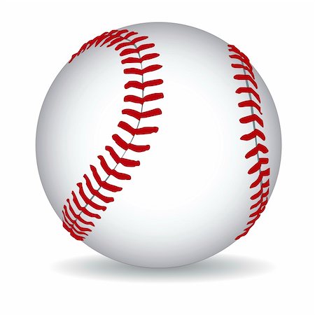 Baseball ball on a white background Photographie de stock - Aubaine LD & Abonnement, Code: 400-04211529