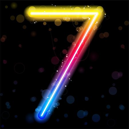 Vector - Number Rainbow Lights  Glitter with Sparkles Stock Photo - Budget Royalty-Free & Subscription, Code: 400-04211579
