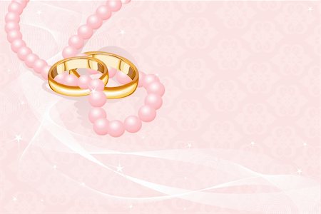 simsearch:400-04440742,k - Wedding rings on the pink background Photographie de stock - Aubaine LD & Abonnement, Code: 400-04211602